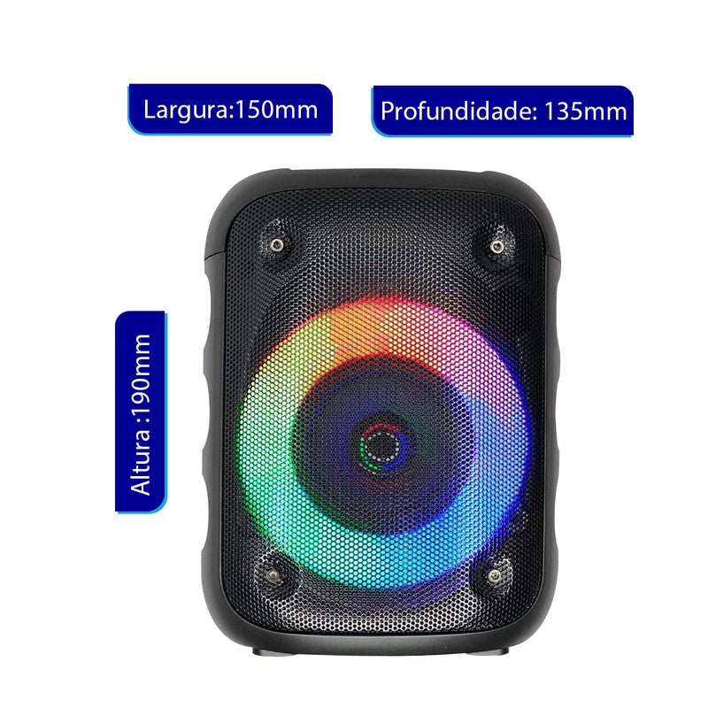 Caixa de som Bluetooth LED RGB Portátil TWS Estéreo sem fio 10W XDG-97