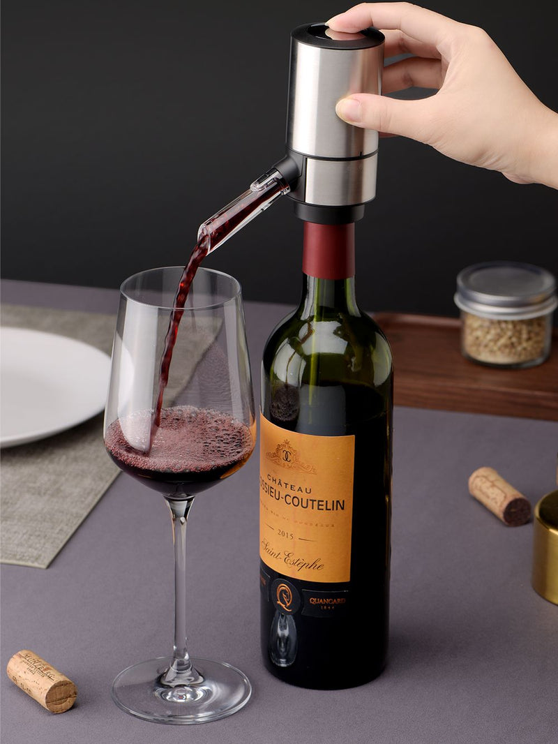 Dispensador Elétrico De Vinho 3 Em 1 Aerador, Decantador E Dispensador